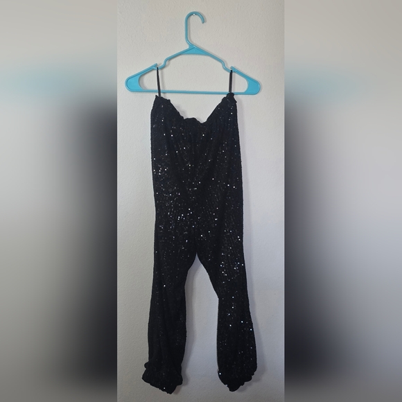 She & Sky Black Sequin Party Holiday Cocktail Pants New Size Small - Picture 4 of 6